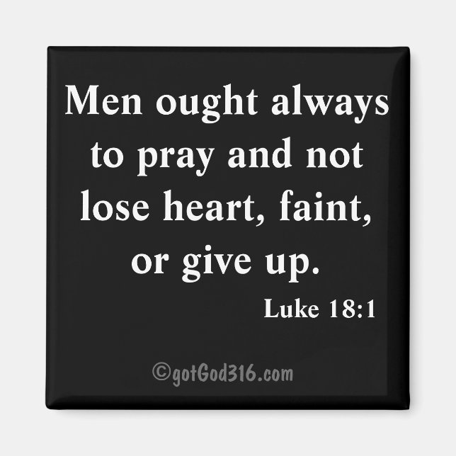 Always Pray gotGod316.com Bible Scripture Magnet (Front)