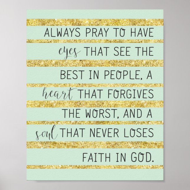 Always Pray Poster (Front)