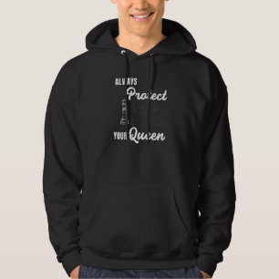 Always Protect Your Queen Chess Player Coach Graph Hoodie