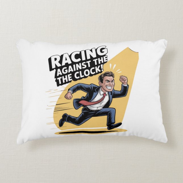 Always Racing Against the Clock Accent Pillow (Front)