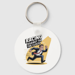 Always Racing Against the Clock Keychain