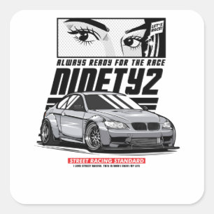 Always Ready for the Race Square Sticker