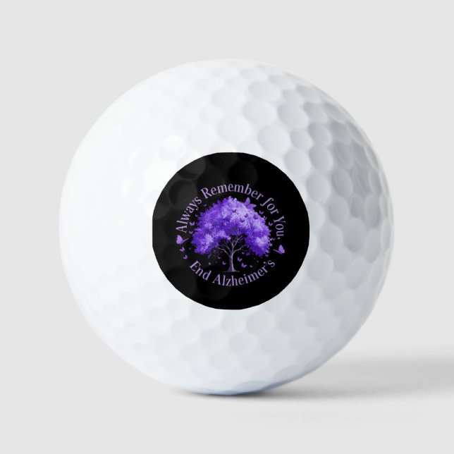 Always Remember: For You, End Alzheimer's  Golf Balls (Front)