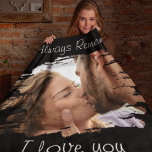Always Remember I Love You Fleece Blanket<br><div class="desc">Say I love you with this stylish blanket, featurng a photo with a scratched out effect, text that reads 'ALWAYS REMEMBER I LOVE YOU; and personalized with their name, can be given to the one you love at valentines day or as a gift for another occassion such as birthdays, christmas...</div>
