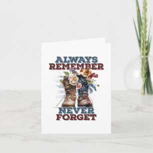 Always remember never forget memorial day 2025 card