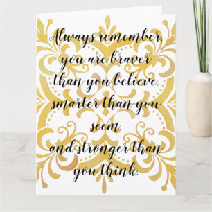 Always remember quote card