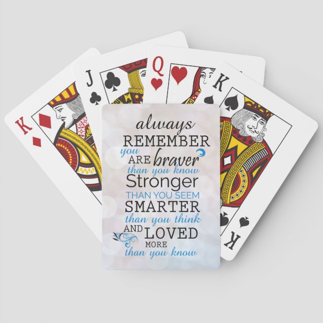 Always Remember You Are Braver Playing Cards (Back)