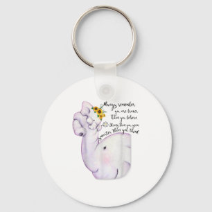 Always Remember You Are Braver Than You Believe Mo Keychain