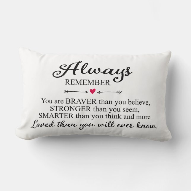 Always Remember You Are Loved Lumbar Pillow (Front)