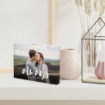 Always Script Overlay Personalized Couples Photo Block<br><div class="desc">Create a sweet keepsake of your wedding,  engagement,  anniversary,  honeymoon or special moment with this custom acrylic photo block that's perfect for couples Add a favorite photo,  with "always" overlaid in casual brush script hand lettering,  and your initials beneath.</div>