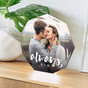 Always Script Overlay Personalized Couples Photo Block