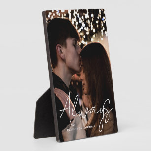 Always Script  Personalized Couples Photo Plaque
