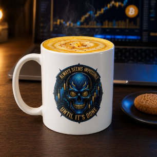Always Seems Impossible Until It’s Done Bitcoin  Coffee Mug
