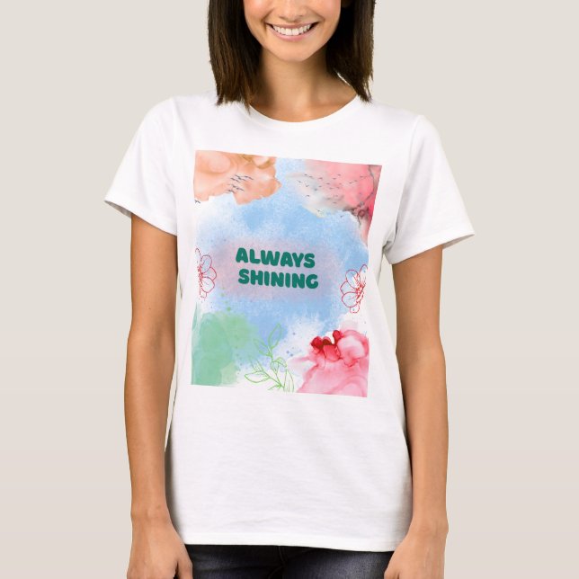 Always Shining Floral Art Women’s T-Shirt (Devant)