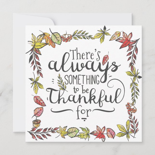 Always Something To Be Thankful For | Invitation (Front)