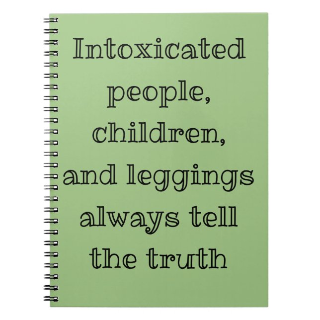 Always tell the truth notebook (Front)