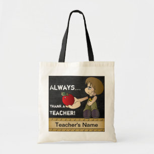 Always Thank a Teacher   DIY Text Tote Bag