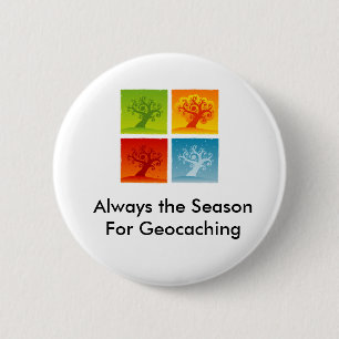 Always the Season For Geocaching GeoSwag Pin