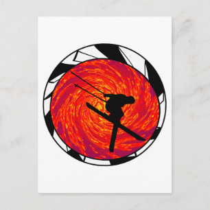 ALWAYS THINK SKIING POSTCARD