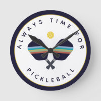 Always Time for Pickleball Paddles Blue Yellow