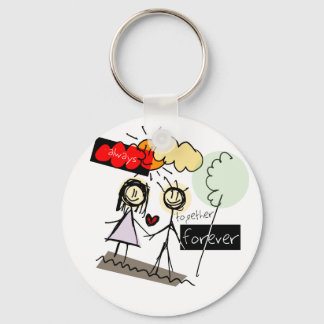 "Always Together Forever" Fun Art Products Keychain