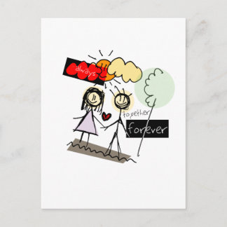 "Always Together Forever" Fun Art Products Postcard