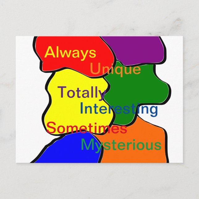 Always Unique Autism Postcard (Front)