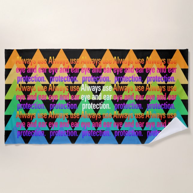 Always use eye Spectrum Rainbow Blend Beach Towel (Front)