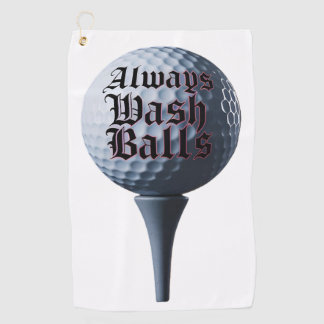 Always Wash Balls Golf Towel