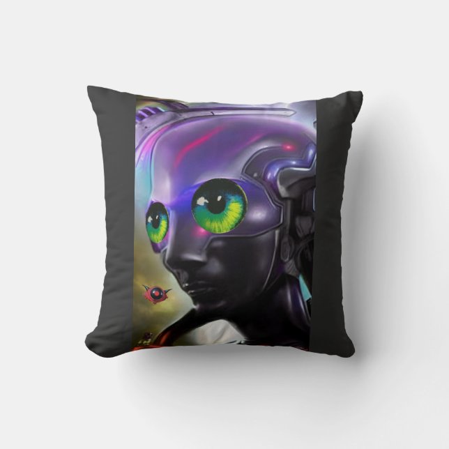 Always Watching - Ken Gauge Art Throw Pillow (Front)