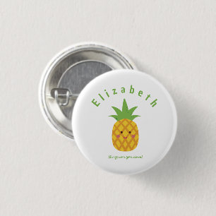 Always Wear Your Crown Personalized Pineapple 1 Inch Round Button
