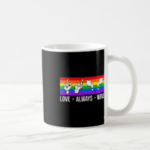Always Wins Asl Deaf Awareness Gay Pride Lgbt Coffee Mug