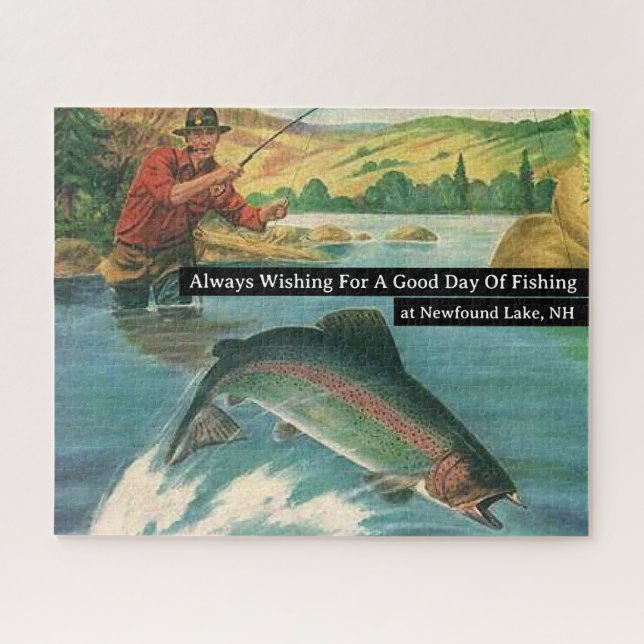 Always Wishing For a Good Day of Fishing Customize Jigsaw Puzzle (Horizontal)