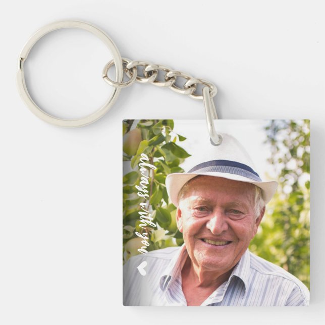 Always With You Funeral Sympathy Memorial Keychain (Front)