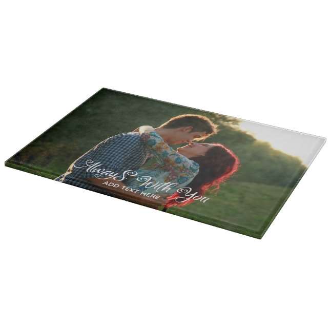 Always with You Personalized Cutting Board (Corner)