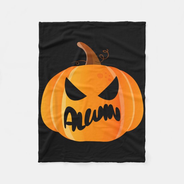 Alwin Name Custom Pumpkin Personalized Halloween  Fleece Blanket (Front)