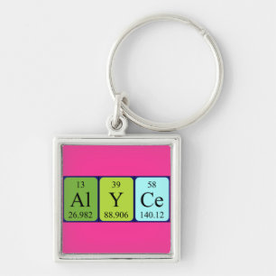 Alyce periodic table name keyring