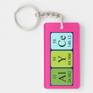 Alyce periodic table name keyring