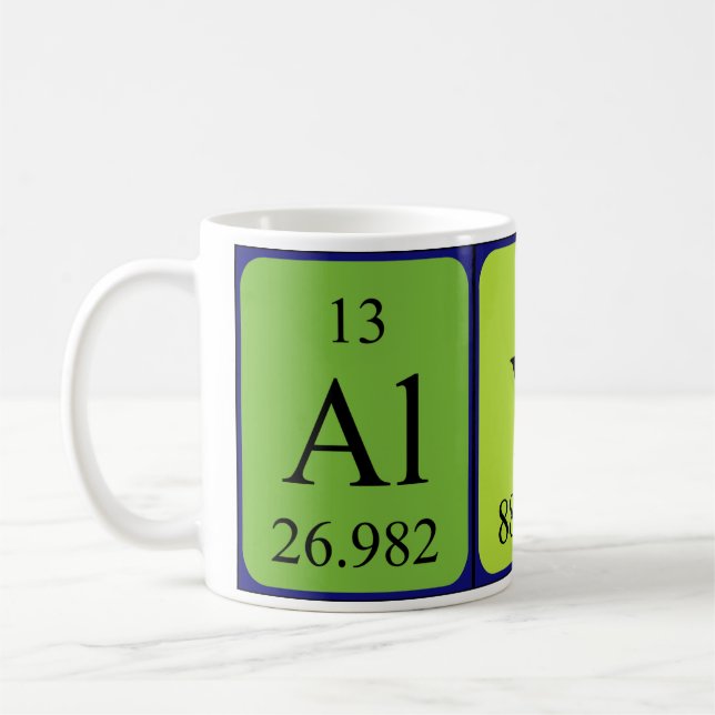 Alyce périodique nom de table mug (Gauche)