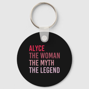 Alyce The Woman Myth Legend Personalized Name Birt Keychain