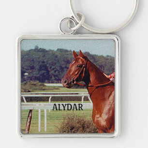 Alydar Belmont Stakes Post Parade 1978 Keychain