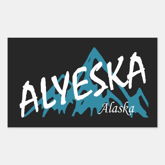 Alyeska Alaska Mountains Sticker (Front)