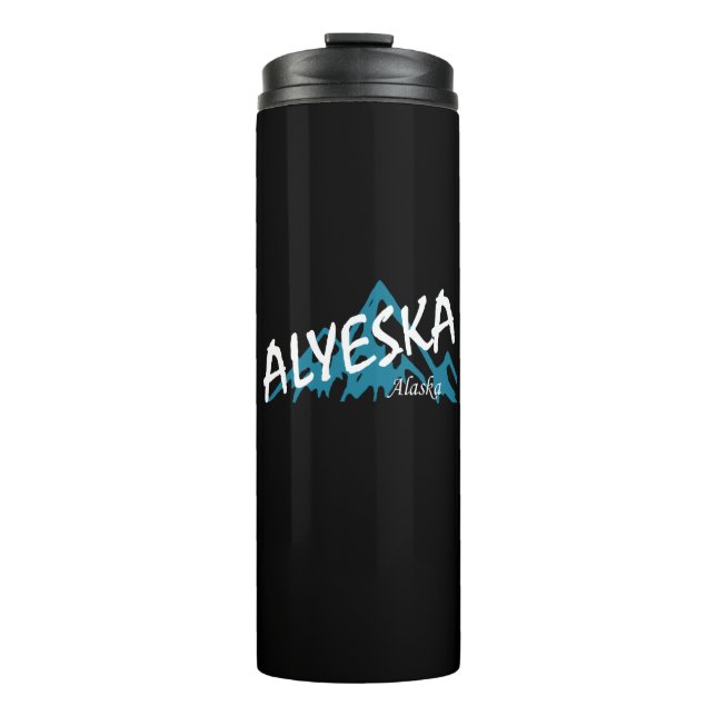 Alyeska Alaska Mountains Thermal Tumbler (Front)