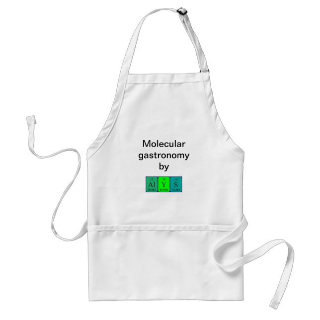 Alys periodic table name apron (Front)