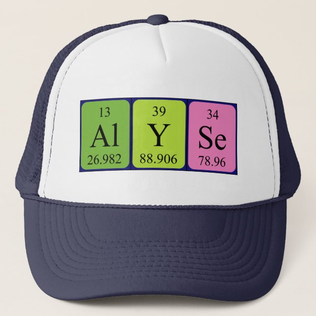 Alyse periodic table name hat (Front)