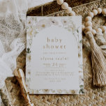 ALYSSA Floral Wildflower Boho Flower Baby Shower Invitation<br><div class="desc">This floral wildflower boho flower baby shower invitation from the Alyssa Collection is perfect for a spring or summer baby shower. The botanical design features white wildflowers and gold text with an elegant modern feel.</div>