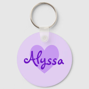 Alyssa in Purple Keychain