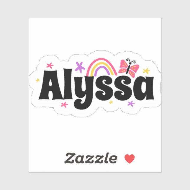 Alyssa name cute design (Sheet)
