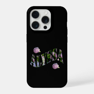 Alyssa Name Made With Hydrangeas,  iPhone 15 Pro Case