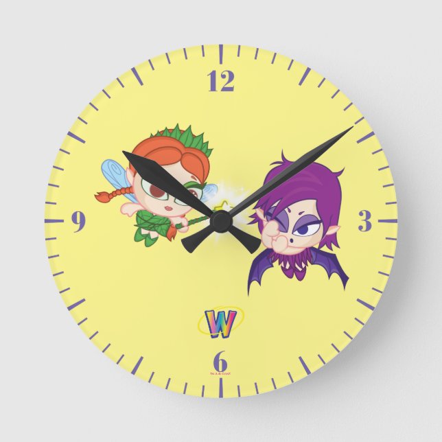 Alyssa Vs. Nafaria Round Clock (Front)